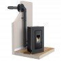 Poêle à granulés étanche et canalisable DUKE 14 kW avec kit ventouse pour un chauffage efficace et moderne.