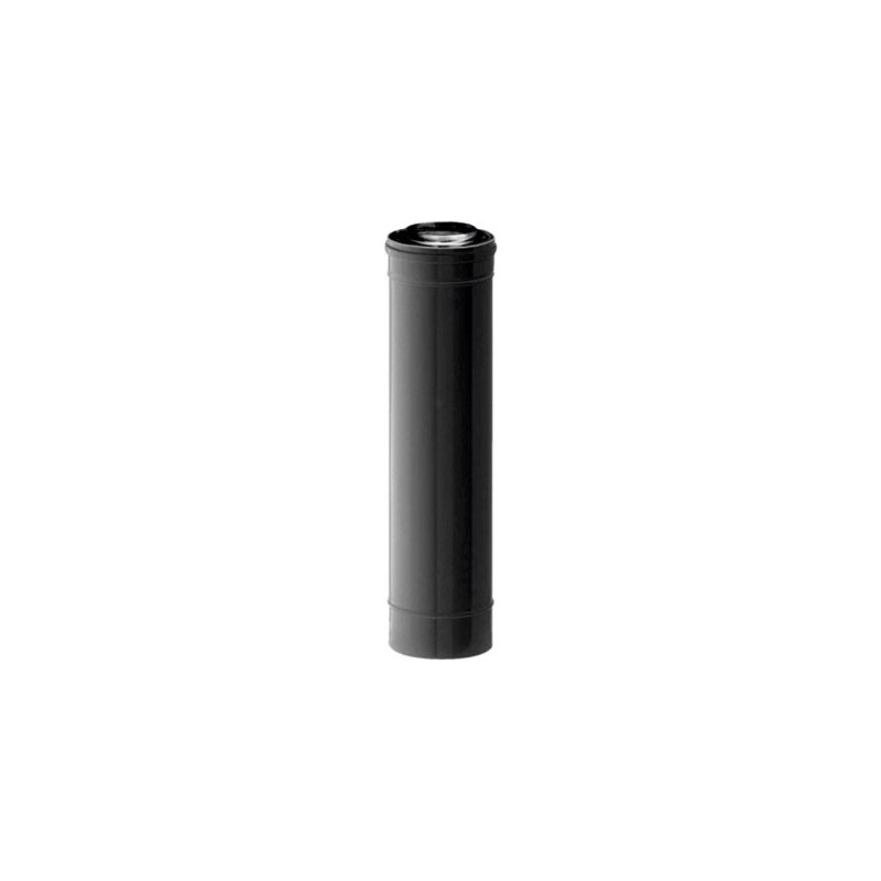 Tuyau de fumée concentrique noir DINAK 250mm de longueur pour poêle à bois