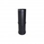 Élément droit ajustable en acier noir, diamètre 80mm, longueur réglable de 325mm à 530mm, pour conduits de cheminée.