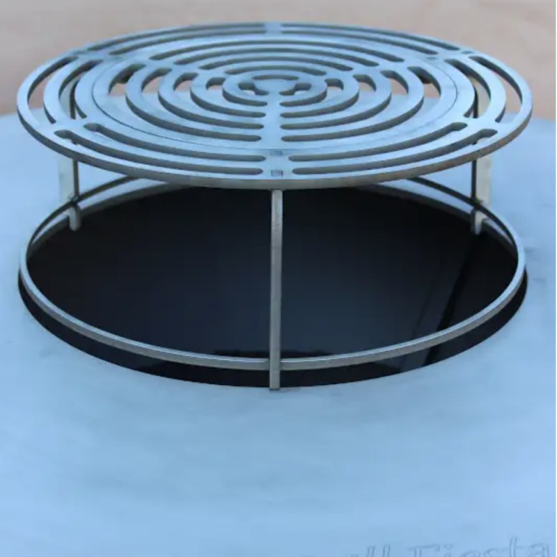 Grille plancha ronde en acier sur support pour brasero Brasinox Fiesta 100 cm de diamètre