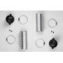 Kit de canalisation 2 ventilateurs ARA DUKE avec gaines flexibles, colliers de serrage et supports inclus.