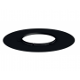 Rosace de finition noire pour poêle à bois DINAK, diamètre 80/125, accessoire essentiel pour installation esthétique.