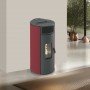 Poêle à Granulés Étanche 9 kW Lorena Rouge