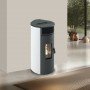 poêle à granulés étanche lorena 9 kw noir élégant avec kit ventouse facile à installer maison