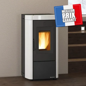 Poêle à Granulés 7 kW Moira EVO Poêle à granulés 7 kW Moira EVO avec design moderne, chauffe efficace et convivialité pour un intérieur chaleureux.