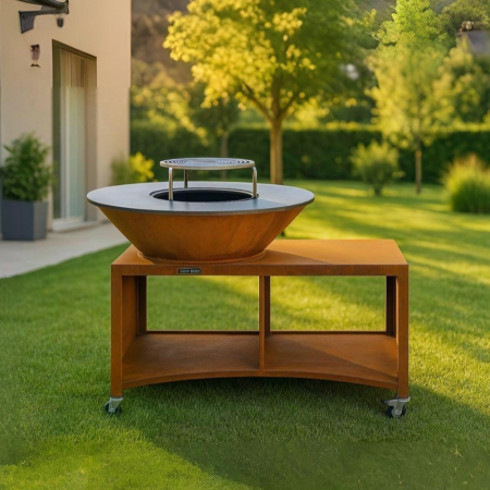 Brasero corten Island 100 robuste et facile à nettoyer