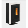 Souvenir plus Steel 5.0 10Kw poêle a granules étroit et canalisable Sortie des fumées