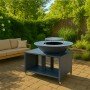Brasero island acier 75cm À des températures de cuisson normales