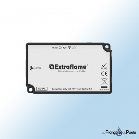 Module WI-FI Extraflame à étiquette blanche pour contrôle de chauffage à pellets. Compatible avec APP Total Control 1.0.