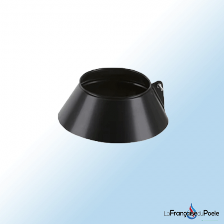 Larmier pour solin en métal noir, conçu pour étanchéifier et protéger les toitures. Accessoire essentiel pour toiture.