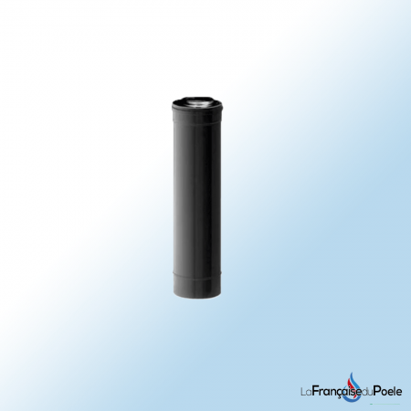 Élément droit concentrique noir de 250mm DIFLUX, diamètre 80/125 pour systèmes de chauffage, marque DINAK.