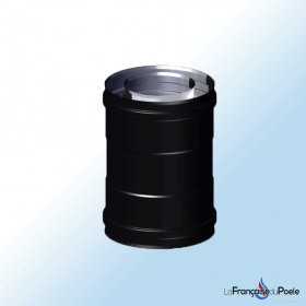 Raccord bi-flux Ø80/125 - Ø80/132 - DINAK Raccord bi-flux noir Ø80/125 - Ø80/132 Diflux pour pellets de cheminée marque DINAK, durable et résistant.
