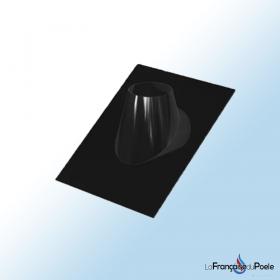 Solin 5 à 30° plomb Noir Ø 80/125 mm Solin en plomb noir pour toitures inclinées de 5 à 30 degrés, diamètre 80 mm, modèle DW32, idéal pour étanchéité.