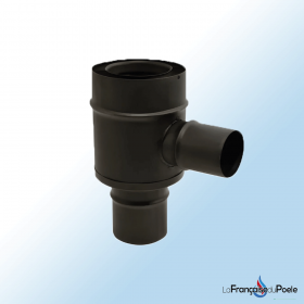 Raccord simple paroi / concentrique avec sortie air Raccord simple paroi Dinak  idéal pour les installations de poêles à granulés nécessitant