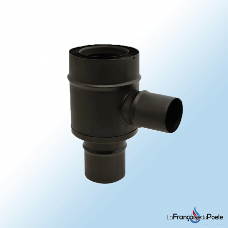 Raccord simple paroi Dinak  idéal pour les installations de poêles à granulés nécessitant
