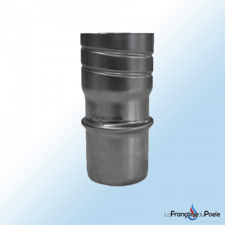 Raccord flexible en acier inoxydable, diamètre 80 mm, conçu pour des connexions rigides mâles, haute durabilité et résistance.