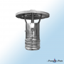 Chapeau chinois à visser pour flexible DS Ø 80 mm en acier inoxydable. Accessoire pour systèmes de ventilation et conduits de ch