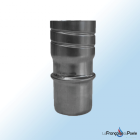 Raccord flexible sur rigide 100 - Mâle Ø80 Raccord flexible sur rigide en acier inoxydable, adapté pour installation mâle Ø80, robuste et durable pour conduit 100.