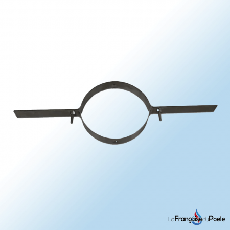 Collier de maintien pour flexible de 100 mm en métal robuste, idéal pour sécuriser les installations de tuyaux flexibles.