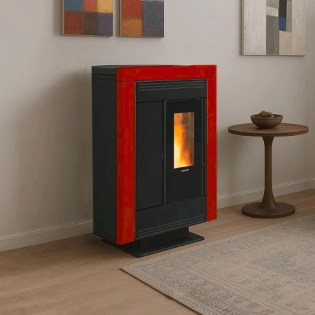 Souvenir plus Steel 5.0 10Kw poêle a granules étroit et canalisable