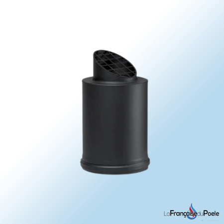 Sortie horizontale chaudière pellet DW ECO Noir Ø 100 mm Sendzimir peint noir d'épaisseur 0.5 mm