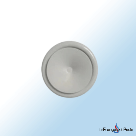 Bouche de soufflage air chaud 80 mm en acier - RAL 9010