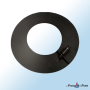 Larmier plat haut 20 mm DW ECO Noir Ø 80 mm