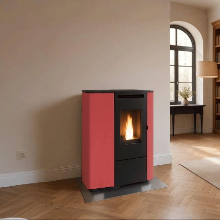Pia can up Eva calor 11kw un poêle à granulés alliant performance, design épuré et fonctionnalité avancée