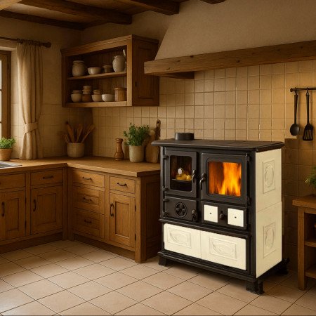Cuisinière à Bois 8 kW Rosa Reverse 2.0