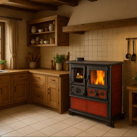 Cuisinière à Bois 8 kW Rosa Reverse 2.0