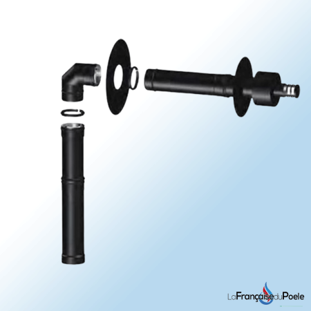 Kit conduit concentrique ⌀ 80 / 125 (raccordement supérieur)