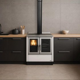 Cuisinière à bois encastrable Venezia 8.3Kw cuisinière à bois encastrable venezia 8.3kw design moderne avec porte vitrée et finitions élégantes