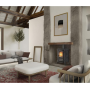 Poele à bois giulietta x 4.0 de 6,5 kw design moderne noir idéal pour chauffage économique maison