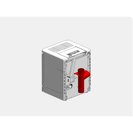 Kit évacuation fumées supérieure diamètre 80mm pour poêle à granulés Peggy