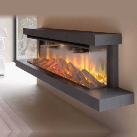 Cheminée électrique Lumen 870 2000W avec cadre anthracite - LA NORDICA EXTRAFLAME