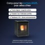 Poêle à granulés noir PEGGY - 5,1Kw