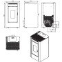 Poêle à Granulés avec Kit Ventouse 9 kW Maria