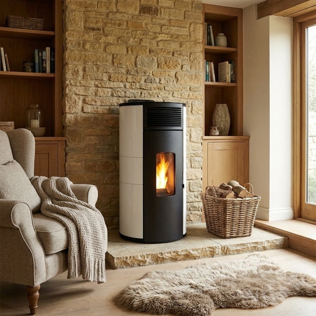 INTERSTOVES - Poêle à Bois 13kW Ruben avec Four Noir - RUBEN 13