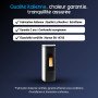 Poêle à granulés Amika 8 kW design cylindrique noir et blanc, fabrication italienne certifiée