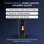 Poêle à granulés Amika 8 kW noir cylindrique avec vitre frontale, fabrication italienne La Nordica Extraflame