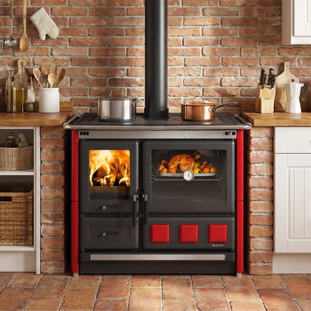 Cuisinière à bois Rosa XXL Maiolica - 11 kW