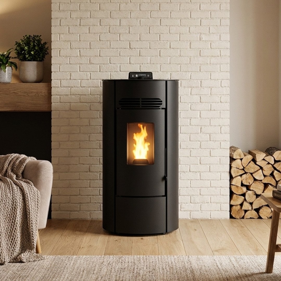 Poêle à granulés programmable​ Linea VZ Flute - 8 kW