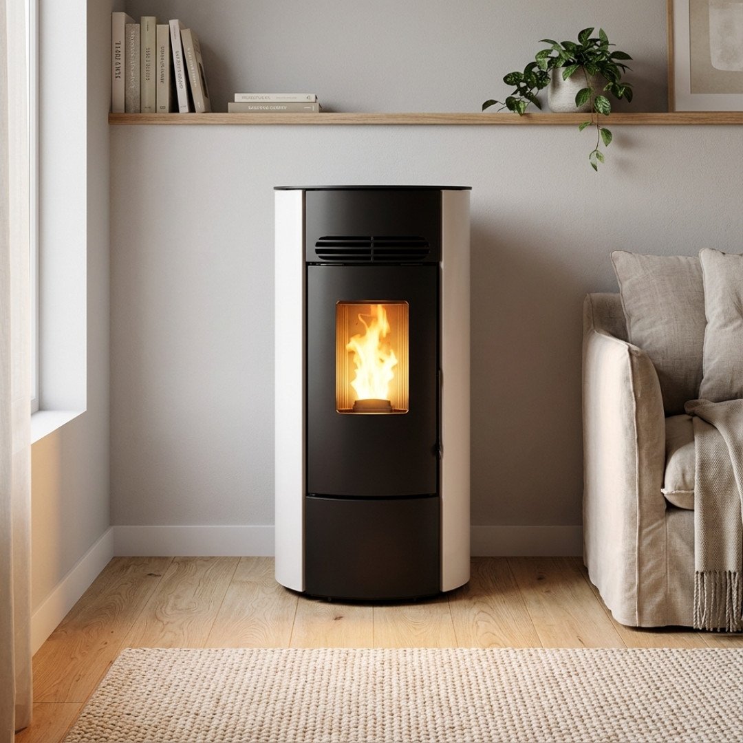 Poêle à granulés programmable​ Linea VZ Flute - 8 kW