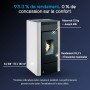 Poêle à granulés Maria 2.0 blanc et anthracite avec réservoir 22 kg et rendement 93,3%