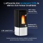 Poêle à granulés Katia noir et blanc 11 kW avec Wi-Fi, réservoir 20 kg et rendement 94%