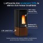 Poêle à granulés Katia noir et cuivre connecté Wi-Fi Alexa avec réservoir 20 kg et rendement 94%