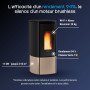 Poêle à granulés Katia 11 kW noir et beige avec Wi-Fi, réservoir 20 kg et rendement 94%