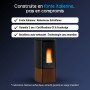 Poêle à granulés Katia noir et cuivre 11 kW étanche avec fonte italienne et système brushless auto-nettoyant