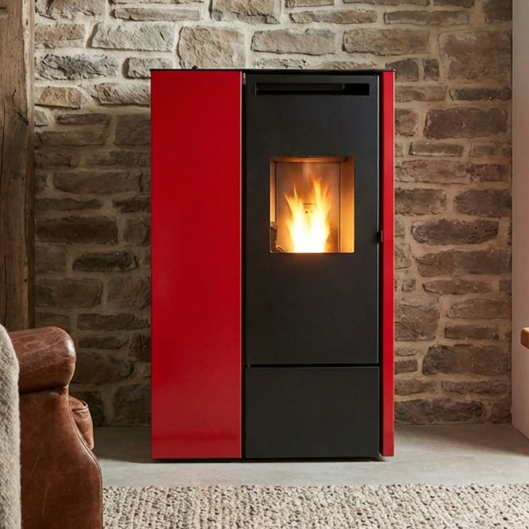 Poêle à granulé ultra plat Pia – Eva Calor 11 kW
