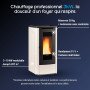 Poêle à granulés Dahiana blanc et noir 10 kW avec réservoir 30 kg et rendement 91%